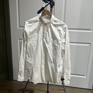 White Polka Dot Men's Shirt